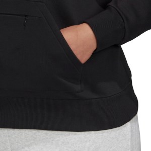 Adidas Badge Of Sport Fleece Pullover Womens Hoodie - Plus Size - Black/White