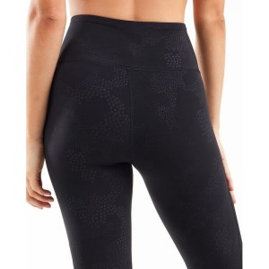2XU Fitness New Heights Womens Compression Tights - Embossed Blossom Camo/Black Ou