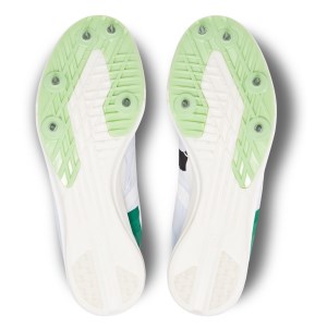 On CloudSpike 1500m - Mens Mid Distance Track Running Spikes - Undyed White/Mint