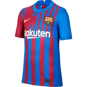 Nike FC Barcelona 2021/22 Stadium Home Kids Soccer Jersey - Soar Pale/Ivory