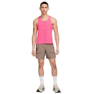 Nike Dri-Fit ADV AeroSwift Mens Running Singlet - Hyper Pink/White