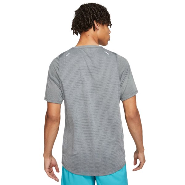 Nike Rise 365 Mens Running T-Shirt - Smoke Grey/Heather/Reflective Silver