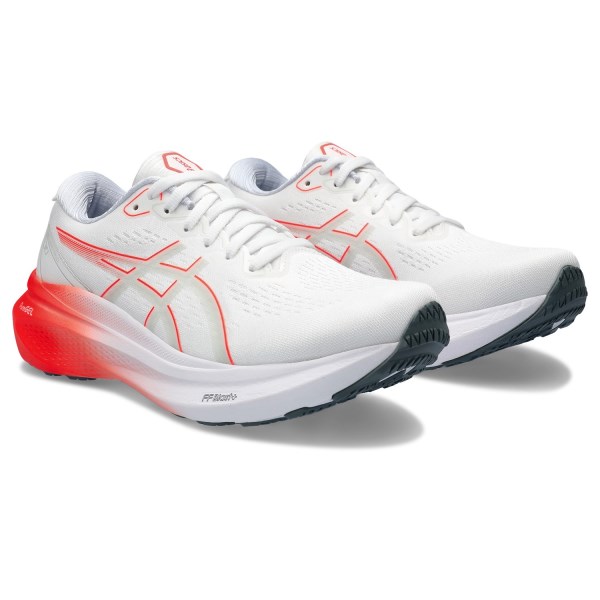 Asics Gel Kayano 30 - Womens Running Shoes - White/Sunrise Red | Sportitude