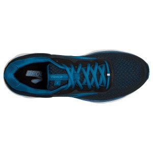 Brooks Trace - Mens Running Shoes - Black/Vivid Blue/Persimmon