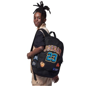 Jordan Patch Pack Kids Backpack - Black/Golden/Blue