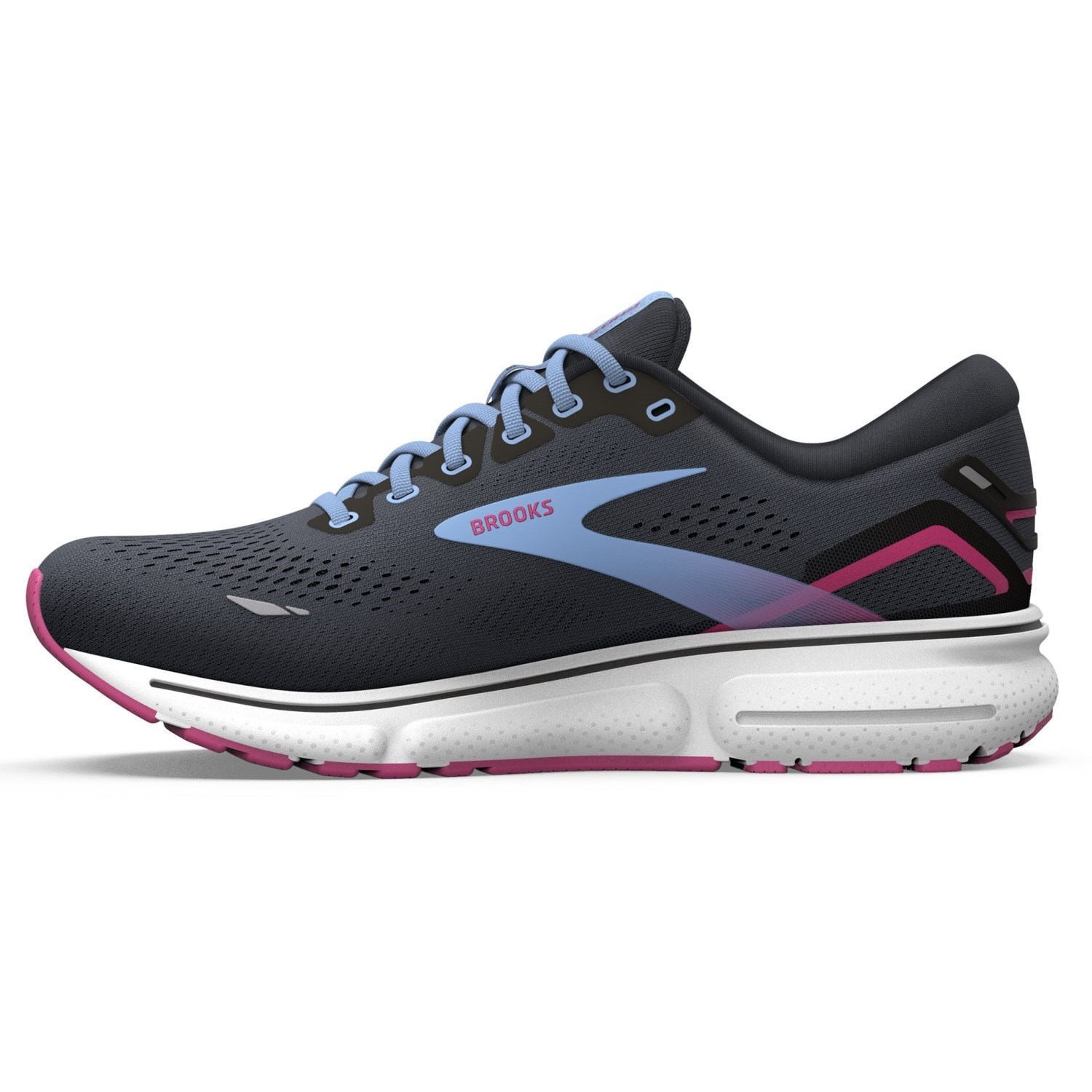 Brooks Ghost 15 - Womens Running Shoes - Ebony/Lilac Rose | Sportitude