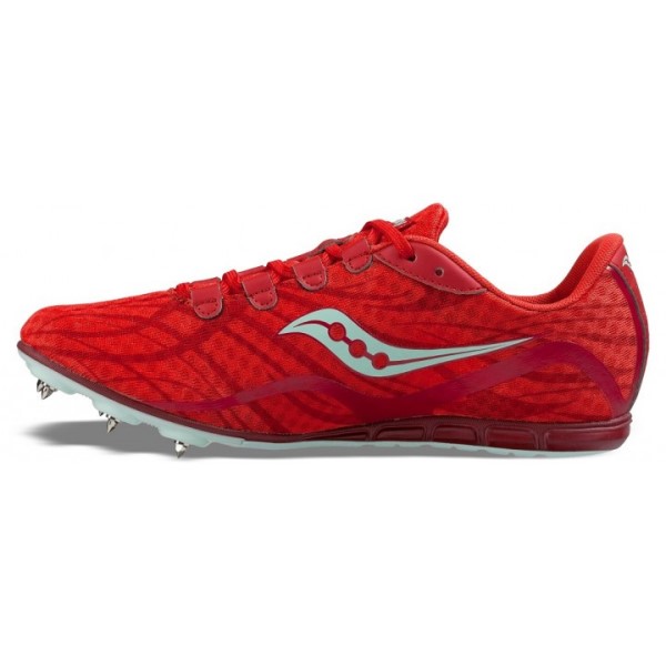 Saucony Vendetta - Womens Long Distance Track Spikes - Red/Blue