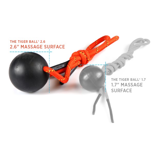 Tiger Tail 2.6 Massage Ball - Black/Orange