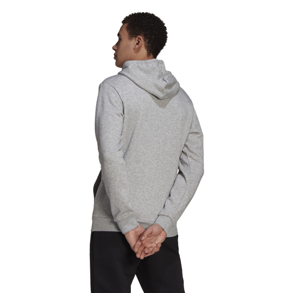 Adidas Essentials Fleece Big Logo Mens Hoodie - Medium Grey Heather/Black