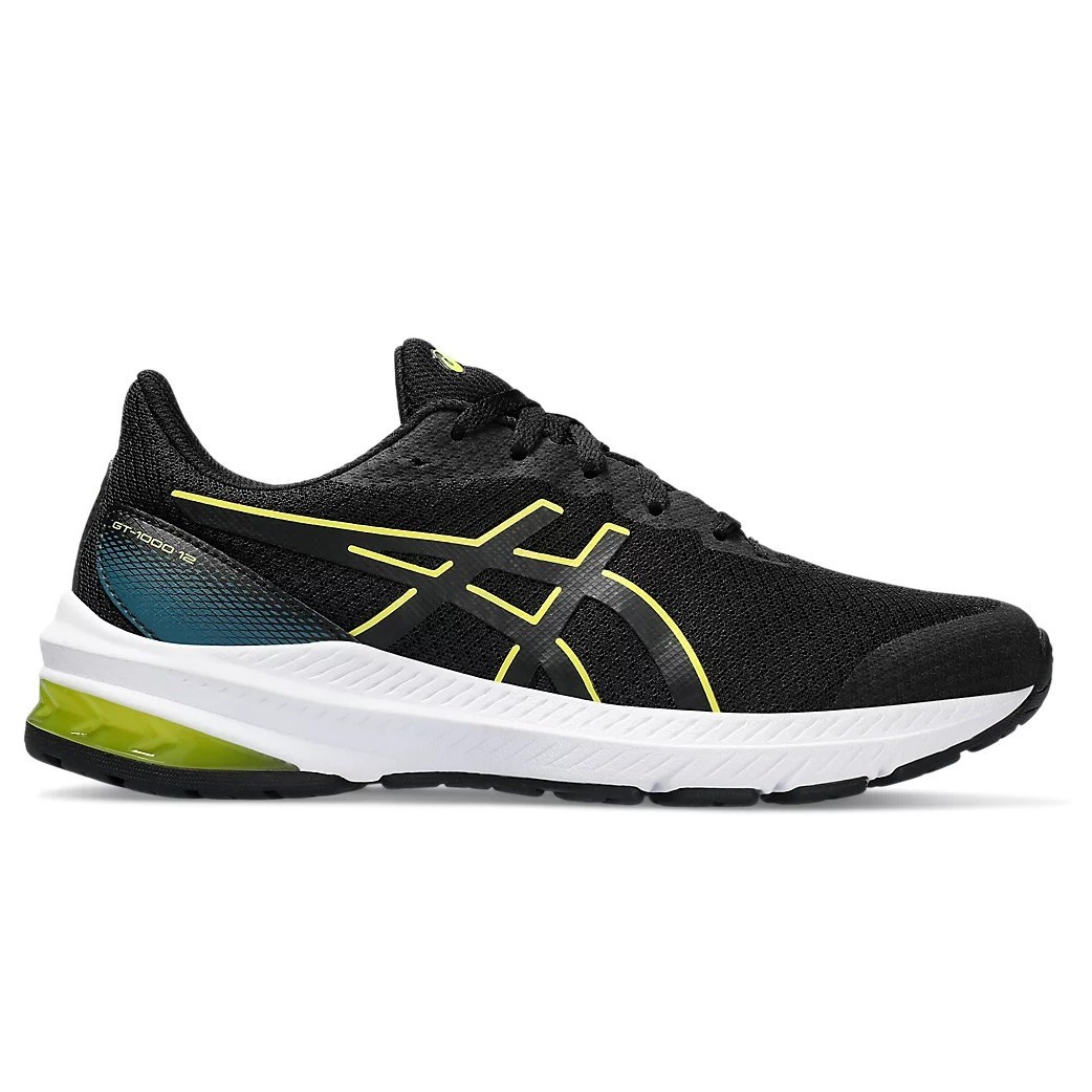 Asics GT-1000 12 GS - Kids Running Shoes - Black/Bright Yellow | Sportitude