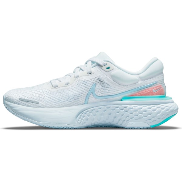 Nike ZoomX Invincible Run Flyknit - Womens Running Shoes - White/Hydrogen Blue/Dynamic Turquoise