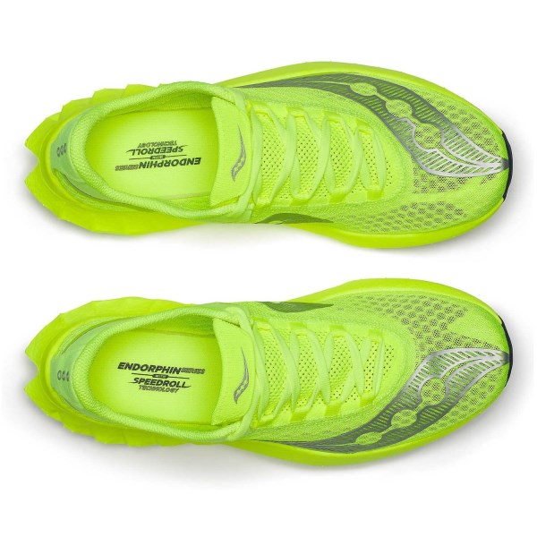 Saucony Endorphin Pro 4 - Mens Road Racing Shoes - Citron/Silver