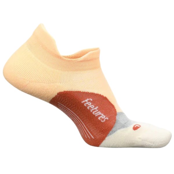 Feetures Elite Light Cushion No Show Tab Running Socks - Electric Peach