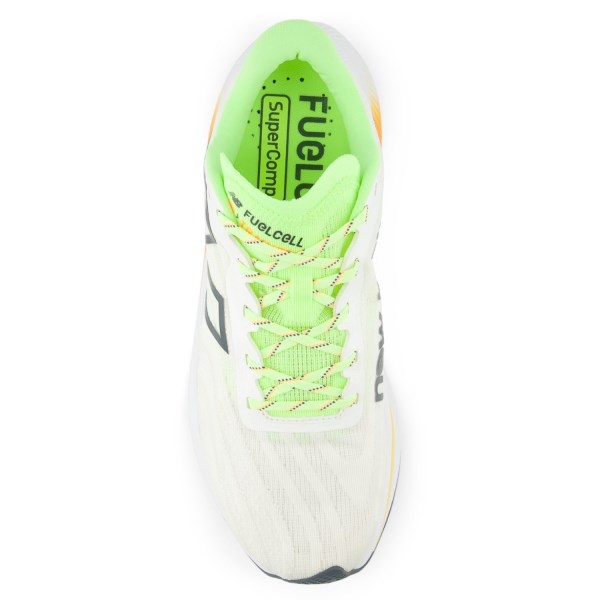 New Balance FuelCell SuperComp Trainer v2 - Womens Running Shoes - White/Bleached Lime Glo/Hot Mango