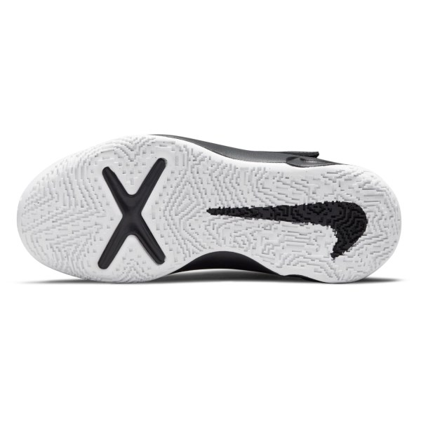 Nike Team Hustle D 10 PS - Kids Basketball Shoes - Black/Metallic Silver/Volt/White