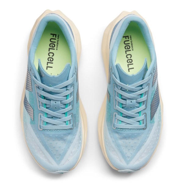 New Balance FuelCell Rebel v4 - Womens Running Shoes - Quarry Lime/Chrome Blue/Heron Blue/Silver