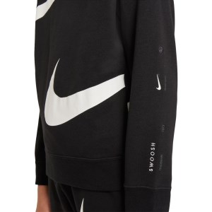 Nike Sportswear Swoosh Kids Sweatshirt - Black/Grey