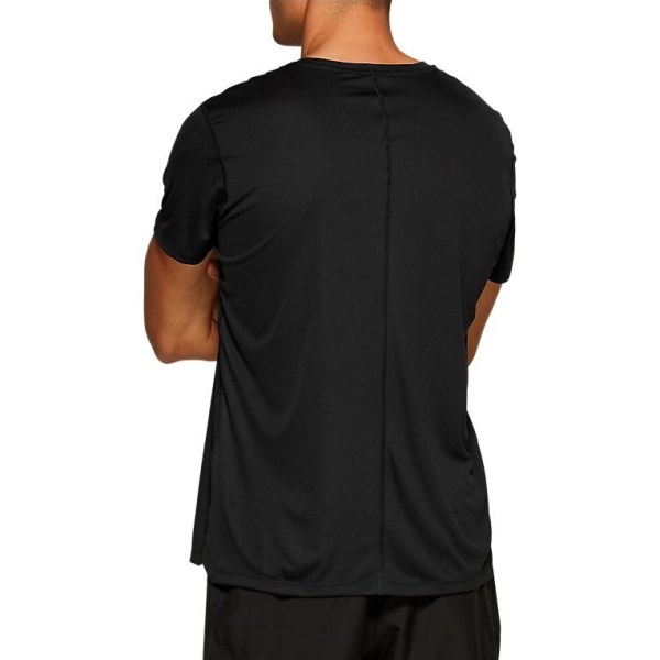 Asics Silver Mens Short Sleeve Running T-Shirt - Performance Black