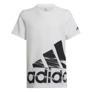 Adidas Logo Kids Boys T-Shirt - White/Black