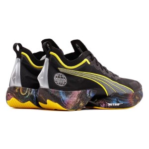 Puma Fast-R Nitro Elite Marathon Series - Mens Road Racing Shoes - Black/Yellow Blaze/Strawberry