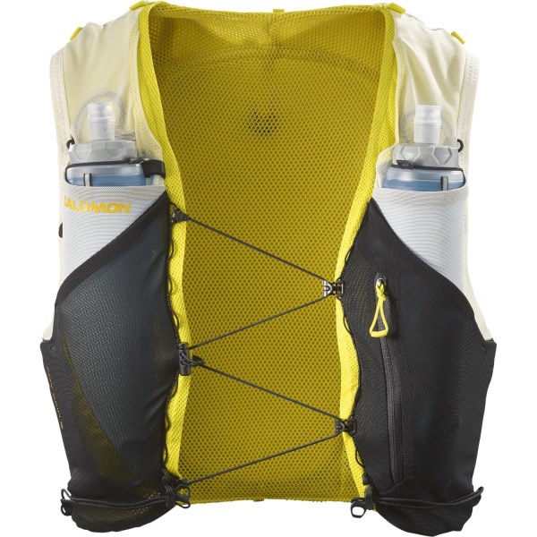 Salomon Advance Skin 5 Set Running Vest With Flasks - Vanilla Ice/Black