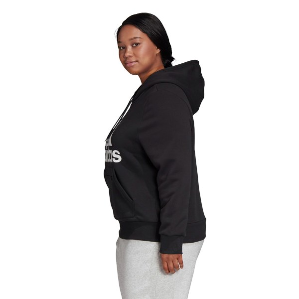 Adidas Badge Of Sport Fleece Pullover Womens Hoodie - Plus Size - Black/White