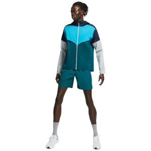 Nike Windrunner Mens Running Jacket - Obsidian/Dark Teal Green/Reflective Silver