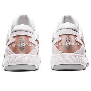 Asics Gel Netburner Academy 9 - Womens Netball Shoes - White/Rose Gold