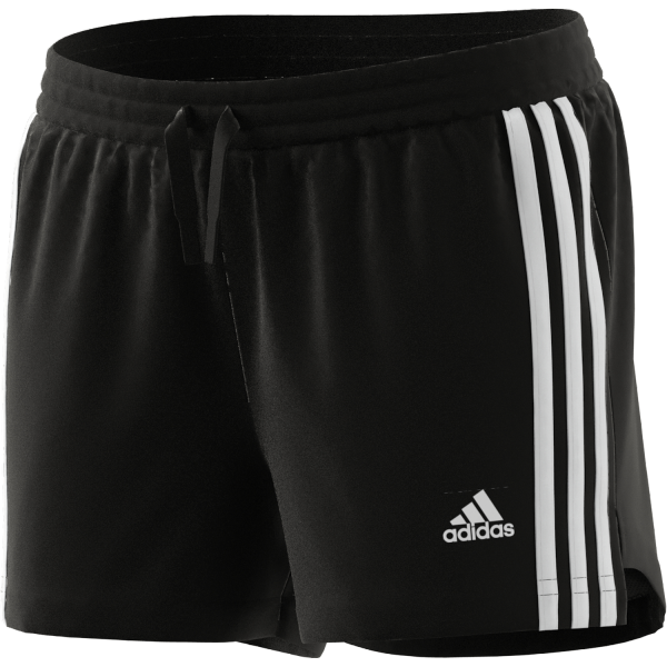 Adidas Designed To Move 3-Stripes Kids Girls Running Shorts - Black/White