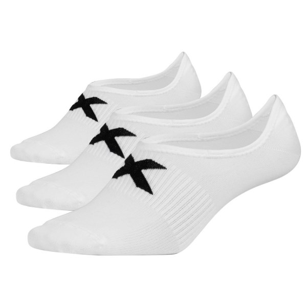 2XU Mens Invisible Sock 3-Pack - White