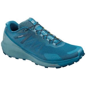 Salomon Sense Ride 3 - Mens Trail Running Shoes - Lyons Blue/Smoke Blue/Lemon Zest