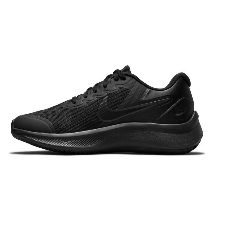Nike Star Runner 3 GS - Kids Running Shoes - Black/Black/Dark Smoke ...