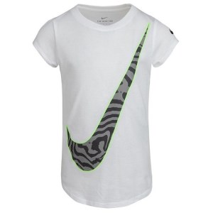Nike Electric Zebra Kids Girls T-Shirt - White