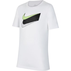 Nike Dri-Fit Kids Boys Training T-Shirt - White/Green