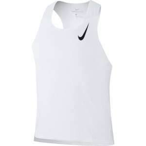 Nike AeroSwift Mens Running Singlet - White/Black
