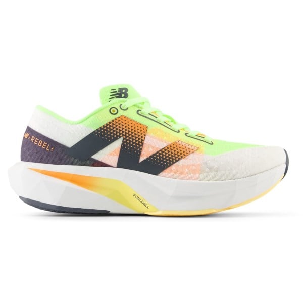 New Balance FuelCell Rebel v4 - Womens Running Shoes - White/Bleached Lime Glo