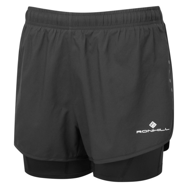 Ronhill Core Twin Womens Running Shorts - Black