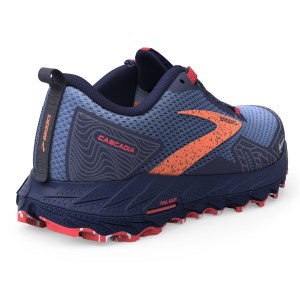 Brooks Cascadia 17 GTX - Womens Trail Running Shoes - Navy/Bittersweet/Peacoat