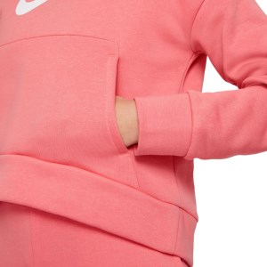 Nike Sportswear Club Fleece Kids Girls Hoodie - Pink Salt/White