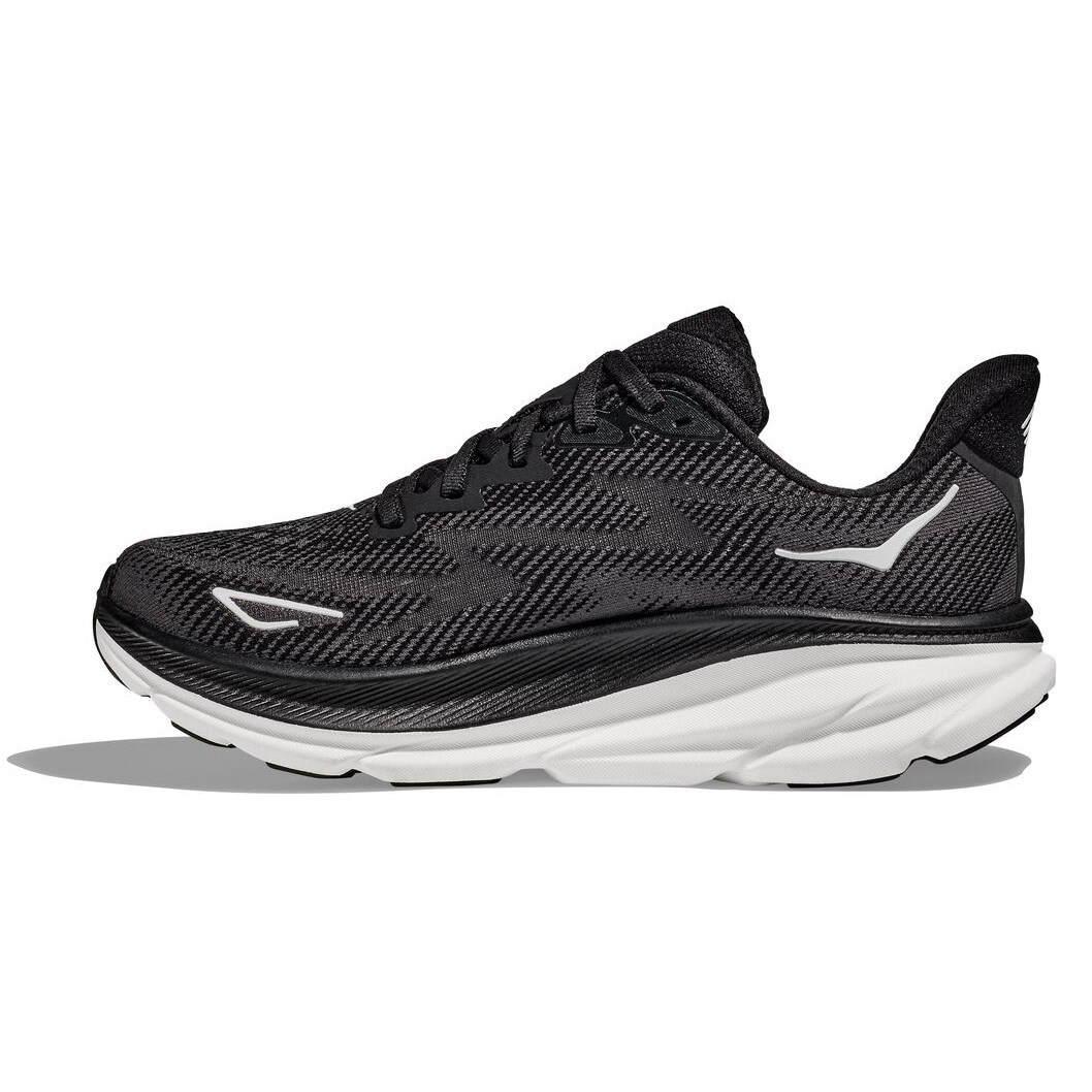 Hoka Clifton 9 - Mens Running Shoes - Black/White | Sportitude