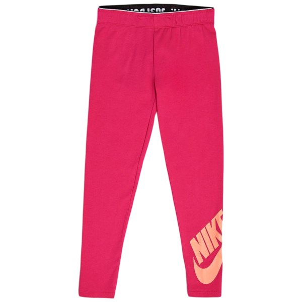 Nike Sportswear Leg-A-See Logo Kids Girls Leggings - Fireberry