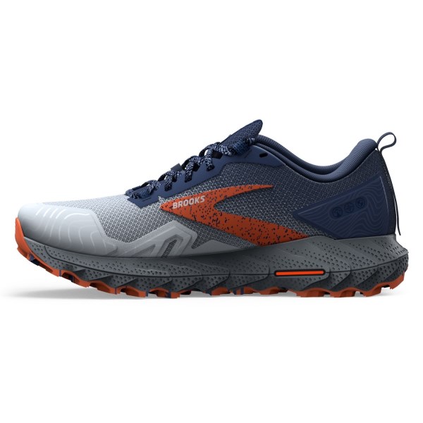 Brooks Cascadia 17 - Mens Trail Running Shoes - Blue/Navy/Firecracker