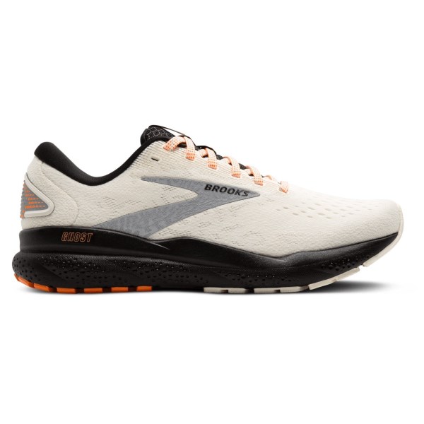 Brooks Ghost 16 - Womens Running Shoes - Ecru/Orange/Black