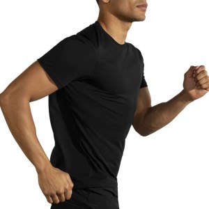 Brooks Distance Mens Short Sleeve Running Shirt - Black