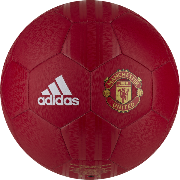 Adidas Manchester United Club Home Soccer Ball - Size 5 - Team Power Red/Real Red/Matte Gold/Black