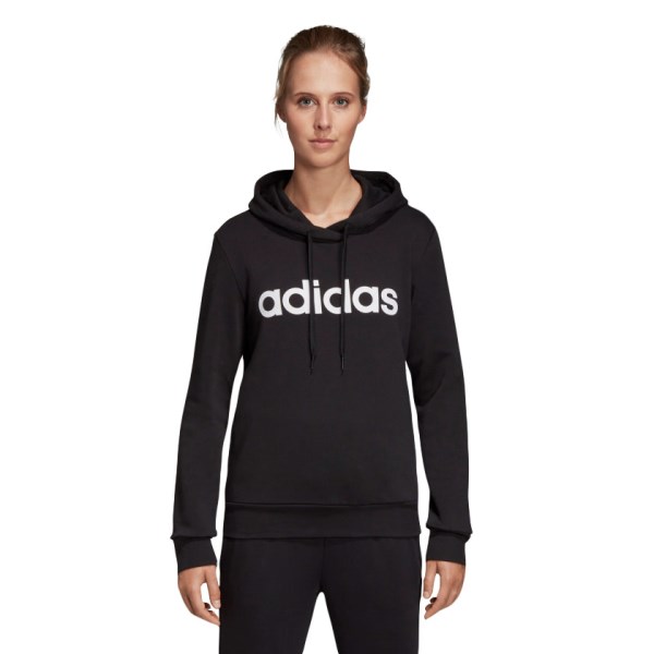 Adidas Essentials Linear Pullover Womens Hoodie - Black/White