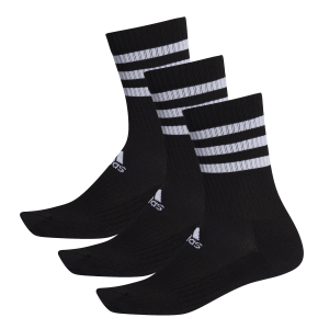 Adidas 3-Stripes Cushioned Crew Socks - 3 Pairs - Black