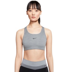 Nike Swoosh Womens Sports Bra - Smoke Grey/Black
