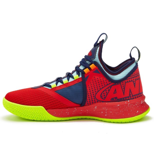 AND1 Charge - Mens Basketball Shoes - Fiery Red/Medieval Blue
