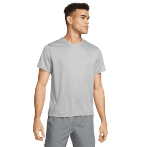 Nike Dri-Fit UV Miler Mens Running T-Shirt - Particle Grey/Grey Fog/Reflective Silver